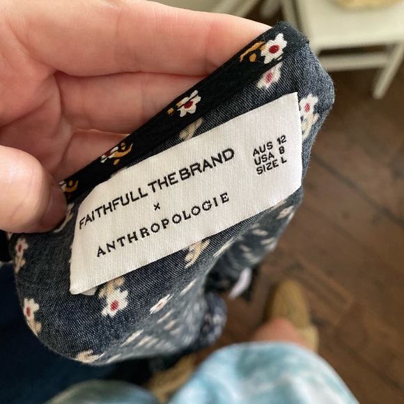 Faithfull x Anthro wrap top tag says large - Picture 4 of 5